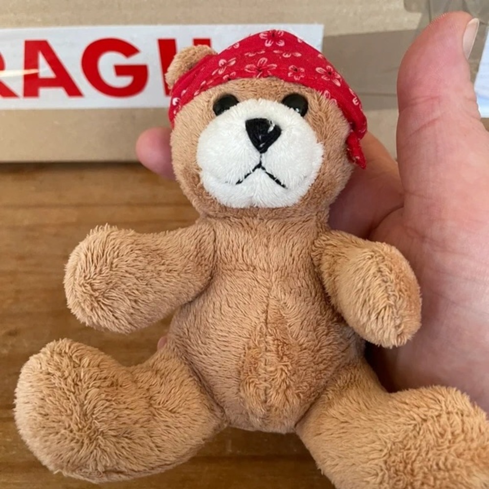 Cuddly Brown Teddy Bear with Red Bandana